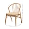 Baxton Studio Kobe MidCentury Modern Natural Brown Finished Wood and Rattan Dining Chair 224-12834-ZORO - alternate 4